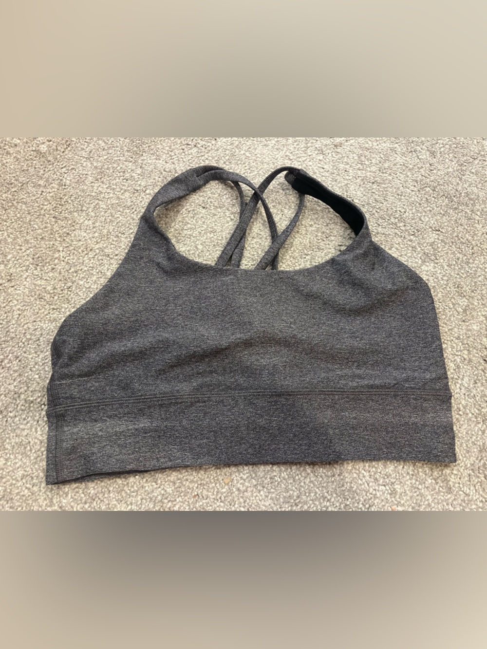 lululemon athletica Gray Crisscross Sports Bra